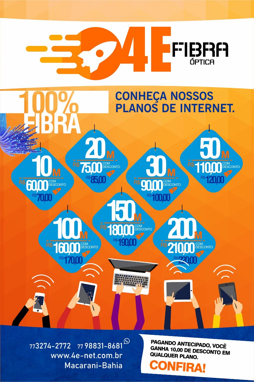 4E-NET A INTERNET NA VELOCIDADE DA SUA NECESSIDADE